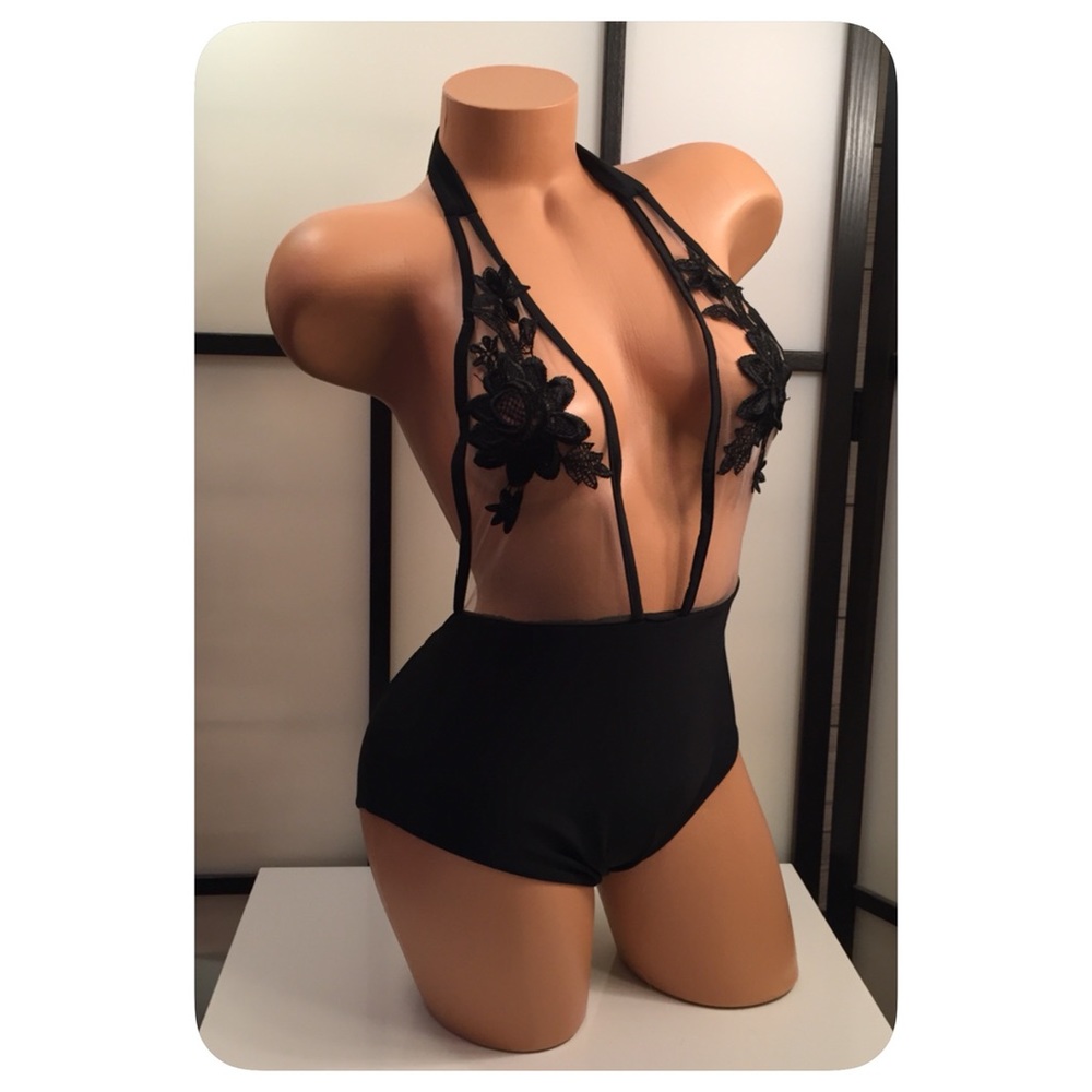Floral Lace Mesh Bodysuit